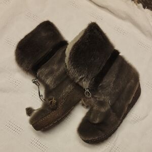LUNA Eskimod Fur Vintage 70's Winter Boots